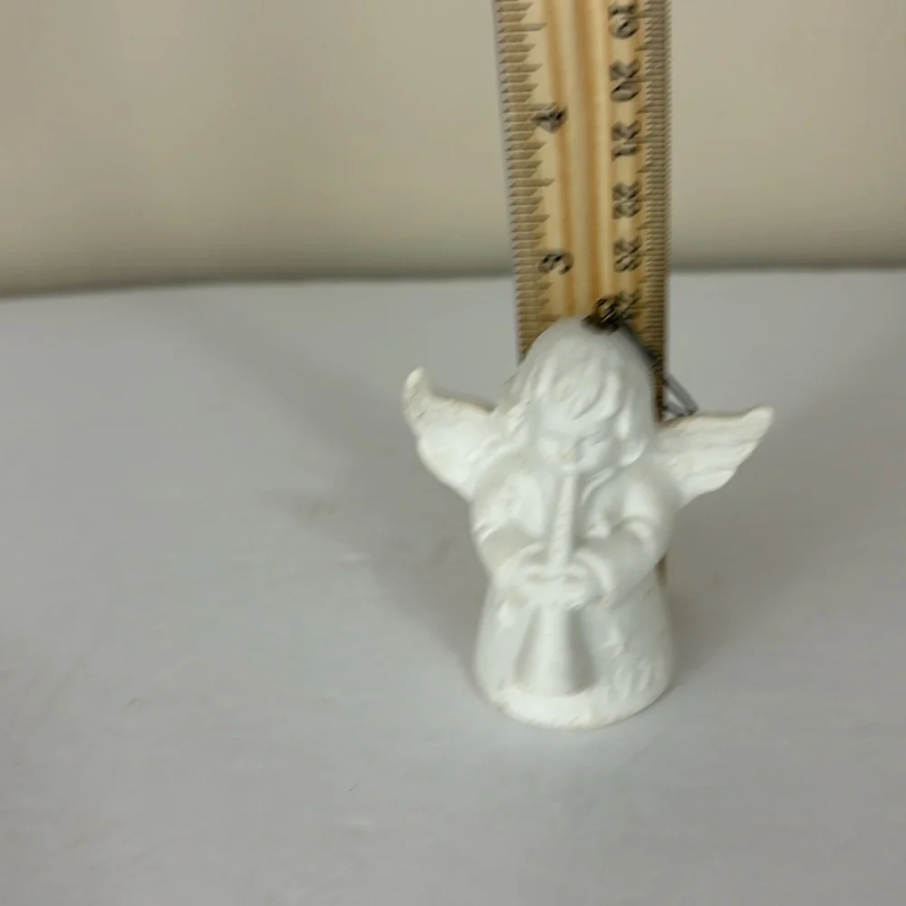 Vintage Goebel White Annual Angel Christmas Bell Ornament 1976 TMK-5
